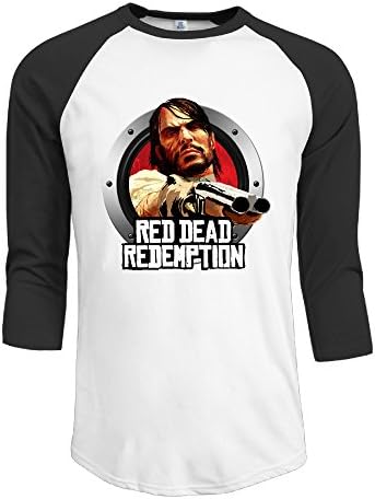 Red Dead Redemption Poster Mens 3/4 Sleeve Raglan T Shirt Baseball