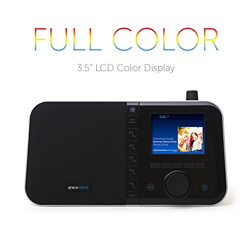 Grace Digital Mondo+ Wireless Smart Speaker and Internet Radio with Wi-Fi + Bluetooth and 3.5” Color Display - Thumbnail 2