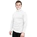 Utopia Wear Men's Turtleneck Slim Fit Lightweight Pullover Top, XX-Large, White