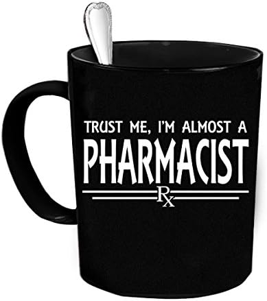 Custom Personalized Almost A Pharmacist Black 15 oz Coffee Mug