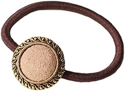 dolly2u 10PCS Vintage Style Girls Hair Elastics Rope Hair Ties Ponytail Holders, Beige