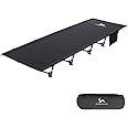 SMLFIT Compact Camping Cot Backpacking Ultralight Folding Lightweight Cot Easy Set Up Heavy Duty for Outdoor Hiking Travel Beach Army