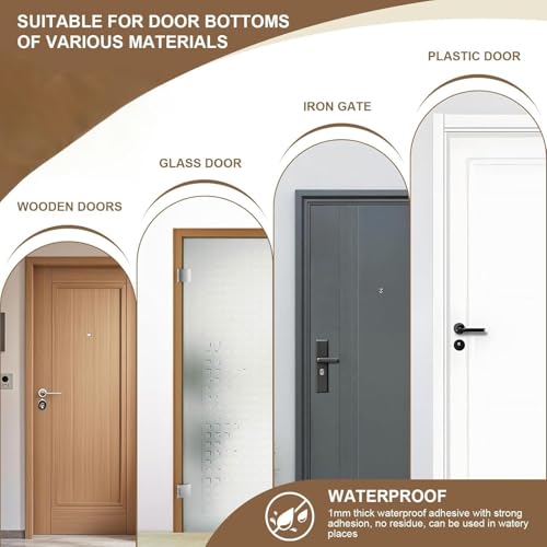 36” Under Door Draft Stopper, Door Draught Excluder for Bottom of Doors, PVC Door Seal for Protection from Sound, Cold, Moisture and Insects (Brown)