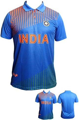 Slyk Team India Cricket Supporter Jersey T-Shirt for Kids to Adult - Unisex