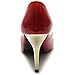 Ollio Women's Shoe Metalic High Heeled Enamel Dress Pump