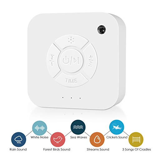 White Noise Machine, 2019 Upgraded Sleep Relax Sound Machine with 8 Soothing Nature Sounds and Sleep Timer