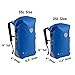 Skog Å Kust BackSak Heavy Duty Waterproof Backpack - Gear Bag for Sports, Travel, & More - 25L Navy Blue