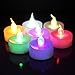 Realistic and Bright Flickering Bulb Battery Operated Flameless LED Tea Light for Seasonal & Festival Celebration, Pack of 12, Electric Fake Candle in Color Changing Wave Open