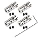 4 Packs 6mm to 6mm Metal Cardan Joint Gimbal Couplings Universal Joint Connector Model DIY Motor Shaft Fitting Accessory for RC Car Boat Airplane with Screws and Wrench