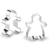 Bakerpan Stainless Steel Cookie Cutter Gingerbread Boy & Girl Set