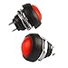 Larcele 10 Pieces 12mm Waterproof Push Button Momentary On Off Switch ANKG-01 (Red)