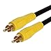 Cmple - 12FT RCA Subwoofer Cable (1 RCA Male to 1 RCA Male Composite Audio/Video Cord) S/PDIF Coaxial Cable, Digital Audio Cable for AV Receivers, Hi-Fi Systems - 12 Feet