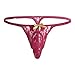 YiZYiF Men's Jacquard Lace See-Through Sissy Pouch Underwear (Wine Red, Medium)