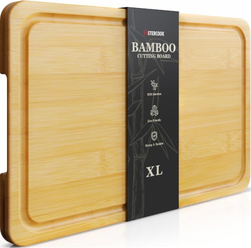 Astercook Nature Bamboo Cutting Boards for Kitchen