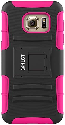 Galaxy S7 Case, HLCT Rugged Shock Proof Dual-Layer PC and Soft Silicone Case With Built-In Stand Kickstand for Samsung Galaxy S7 (2016) (Rose Pink)