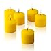 Light In The Dark Yellow Votive Candles - Box of 12 Unscented Candles - 10 Hour Burn Time - Candles for Weddings, Parties, Spas and Decorations