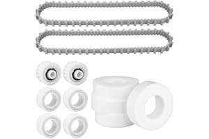 POKIN Pool Cleaner Accessories, The Climbing Ring Replacement 6101611-R4, Timing Track 9985006-R2 and 3884997-R6 Guide Wheels Pulley Gears Combo Kits for Maytronics Dolphin Nautilus cc Plus Parts