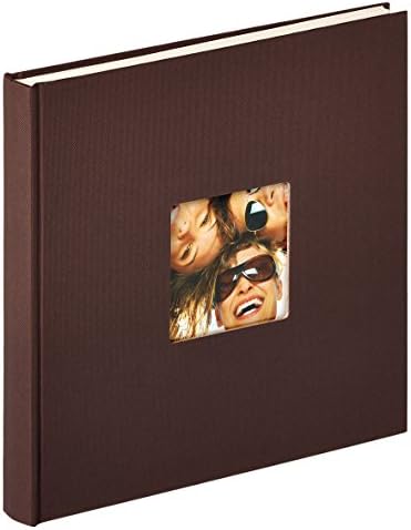 walther design Fun Book Bound Album for 40 White Pages, Textured Paper, Dark Brown, 26 x 25 x 2.5 cm
