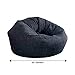 Aonier Fuf Soft Cotton Filled Cotton Bean Bag Chair for Kids Large Black Lenox Shredded Soft Silk Wadding Filling (Large, Black)