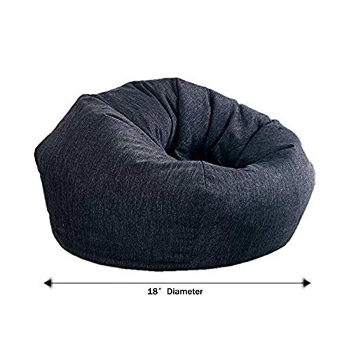 Aonier Fuf Soft Cotton Filled Cotton Bean Bag Chair for Kids Large Black Lenox Shredded Soft Silk Wadding Filling (Large, Black)