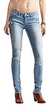 Aeropostale Women's Light Wash Destroyed Skinny Jean