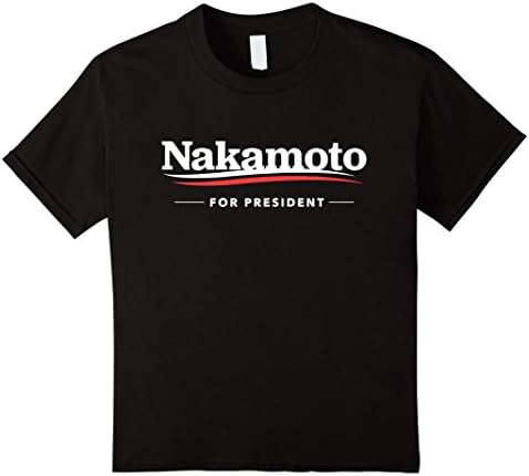 Kids Nakamoto for President T-Shirt | Satoshi Nakamoto Shirt 6 Black