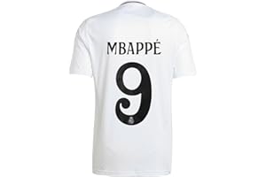 BAD BXTCH #9 MBAPPE Madrid Soccer Jersey (US, Alpha, Regular, White)