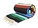 Open Road Goods Mexican Yoga Blanket, Navajo Aztec Southwestern Diamond XL Thick Serape with Stripes
