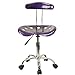 Flash Furniture Vibrant Violet and Chrome Swivel Task Chair with Tractor Seat