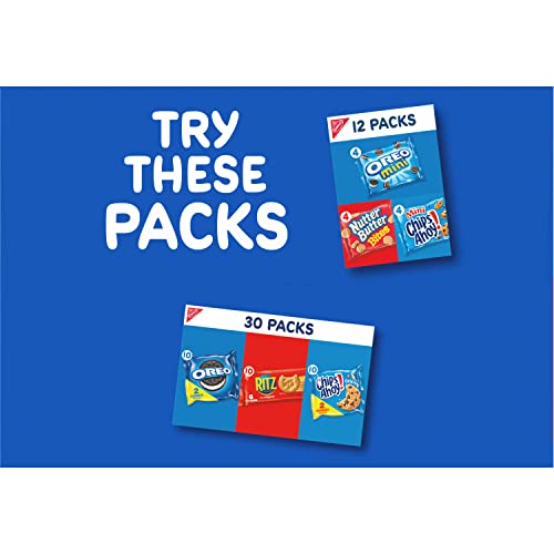 NABISCO TEAM FAVORITES VARIETY PACK, OREO MINI, CHIPS AHOY! MINI, TEDDY GRAHAMS HONEY & BARNUM’S ANIMAL CRACKERS, 30 SNACK PACKS