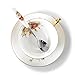 Panbado 3 Piece Bone China Tea Cup and Saucer Set with Spoon, Porcelain Coffee Cup Set 6.8 Ounce, Service for 1, Flower