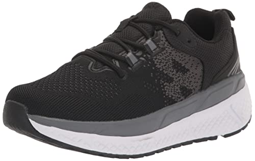 Propét Women's Ultra Athletic Sneakers, Black/Grey, 10.5 X-Wide US