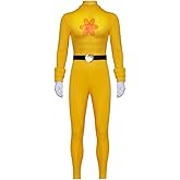 MelangCos Men's Yellow Cartoon Jumpsuit Movie Character Suit Halloween Costume