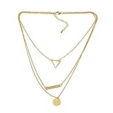 Onnea 3 Layered Geo Cutout Necklace