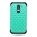 CoverON Hybrid Dual Layer Diamond Case for LG G2 D802 - Teal Hard Black Soft Silicone (Teal Black)