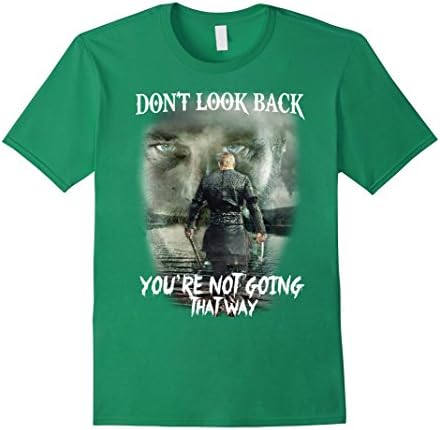 Men's Vikings ragnar - Don't look back you are not going away  XL Kelly Green