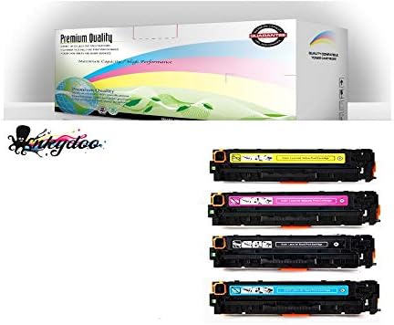 HP LJ Color Pro M251/ 131X/ 131A Compatible 4-Color Toner Set, 1 Ea of CF210X, CF211A, CF212A, CF213A Premium Quality Replacements, for HP LJ Pro 200 Color M251/ MFP 276. 1 Year Full Warranty.