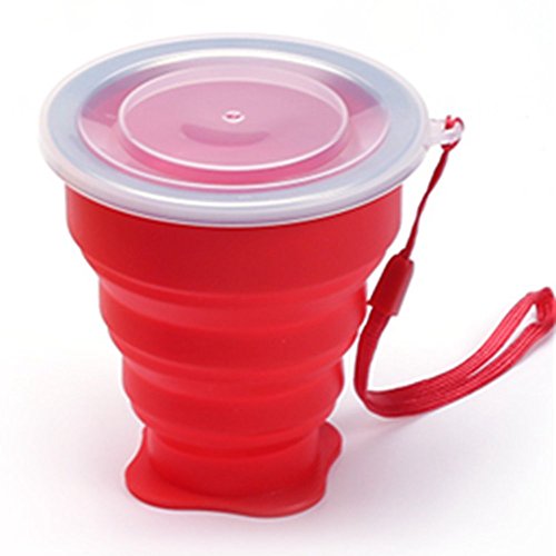 Silicone collapsible drinking travel cup foldable mug, …