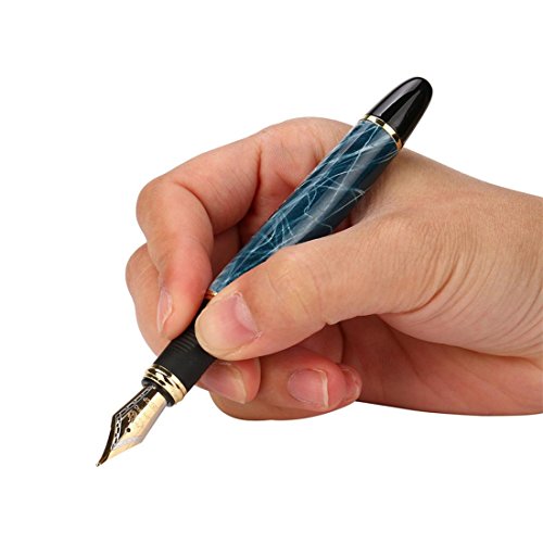 JinHao X450 Fountain Pen Matte Frosted Deluxe Black Extra Fine Nib (K)