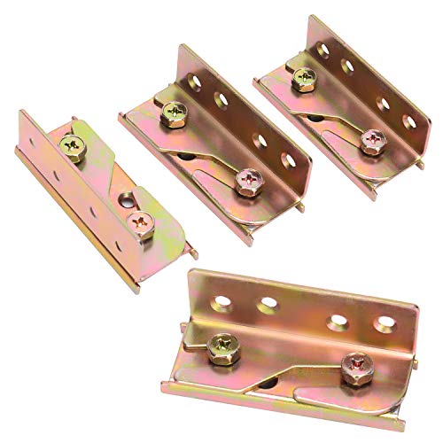 Accessbuy Heavy Duty Non-Mortise Bed Rail Bracket Bed Rail Fasteners Set of 4