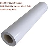 180x25" 3Mil Sain Matt Paper Adhesive Glue Vinyl Cold Laminating Film Laminator