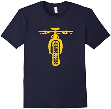 Mens Fat Bike Mountain Biking T-shirt Large Navy