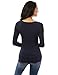PattyBoutik Mama Crewneck Striped Nursing Maternity Blouse (Navy Blue and Gray M)