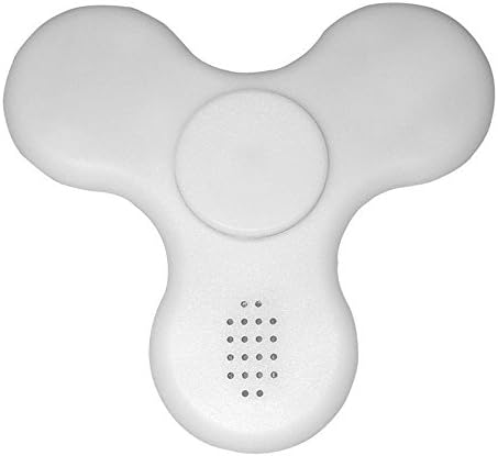 Brand new iyouwei 3 in 1 toy fidget spinner with bluetooth speaker LED light wireless speaker with fingertip gyro LED light small toys but big fun (White )