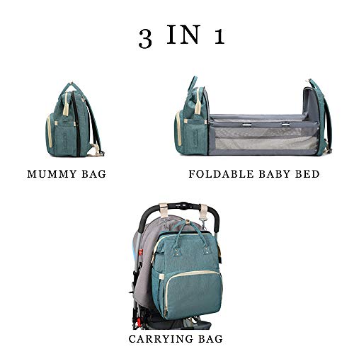 3 In 1 Travel Bed Foldable Diaper Changing Station Portable Crib for