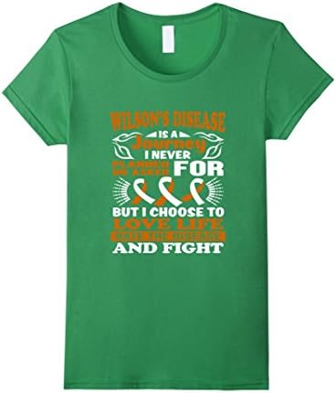 Womens wilson's disease is a journey Tshirt Medium Grass