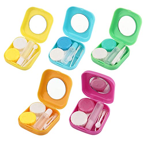 Robincure Plastic Mini Contact Lens Case Outdoor Travel Contact Lens Holder Container