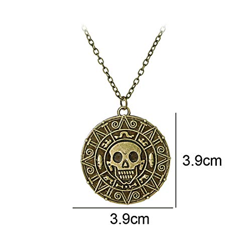 Steampunk Skull Pirate Coin Necklace 