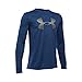 Under Armour Boys' Novelty Big Logo Long Sleeve, Ultra Blue/Black, Youth X-Small