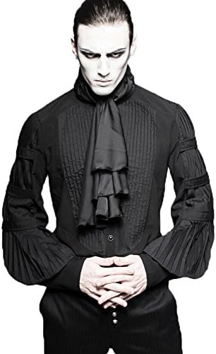 PunkRave Gothic Men Shirts Pirate Shirt Medieval Victorian Shining Tuxedo Shirts Blouses